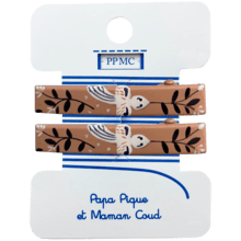 Medium-sized alligator hair clip: oiseau bandana