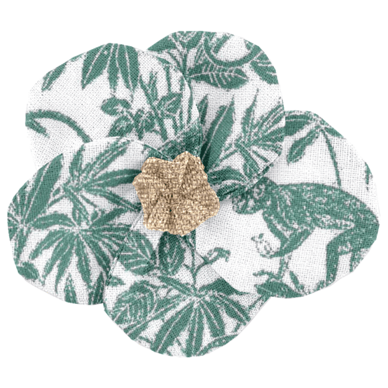 Flower petal hair slide small  jungle vintage