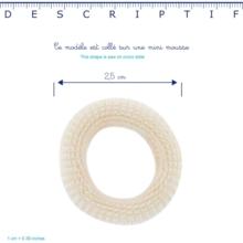 Small elastic bows  glitter linen