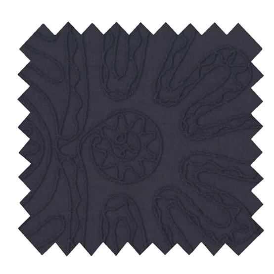 Cotton fabric ex2618 navy embroidery