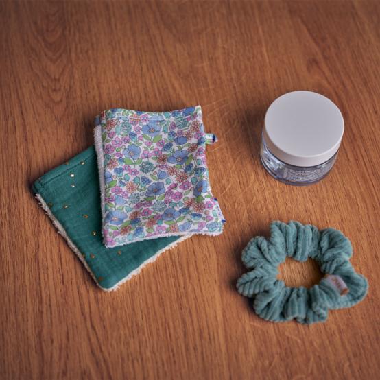 Make-up Remover Glove pastel fleuri
