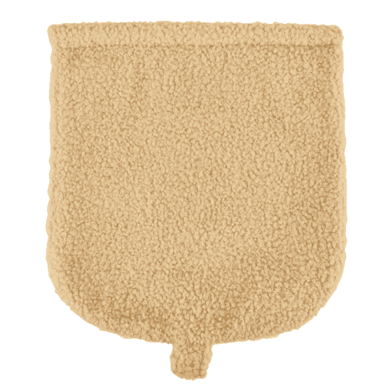 Flap of small shoulder bag moumoute camel