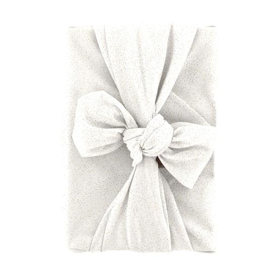 Furoshiki tall 73 x 73 white sequined