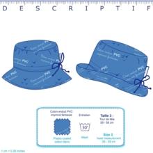 Rain hat adjustable-size T3 bulle bronze marine