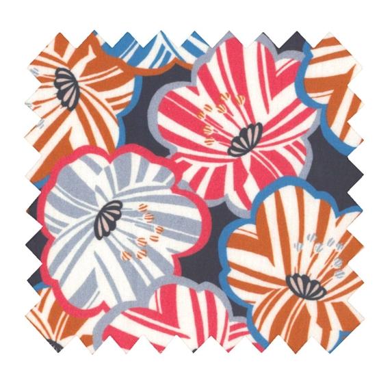 1 m fabric coupon anémones rayées