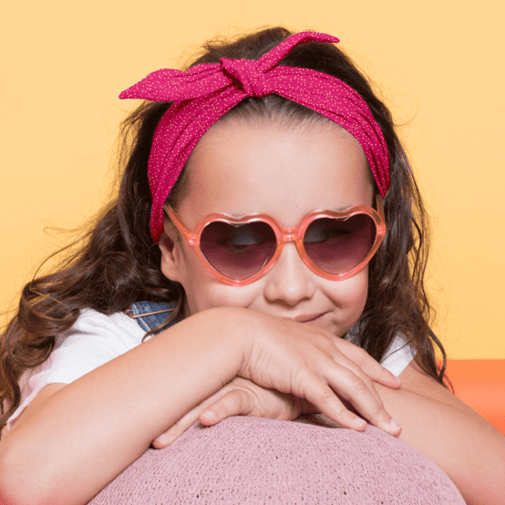 Headscarf headband- child size fuchsia pailleté