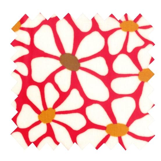 Coated fabric ex2524 red petals gold heart