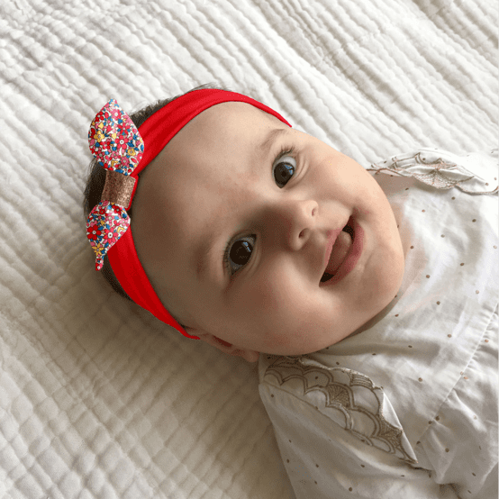 Jersey knit baby headband cocktail de fleurs