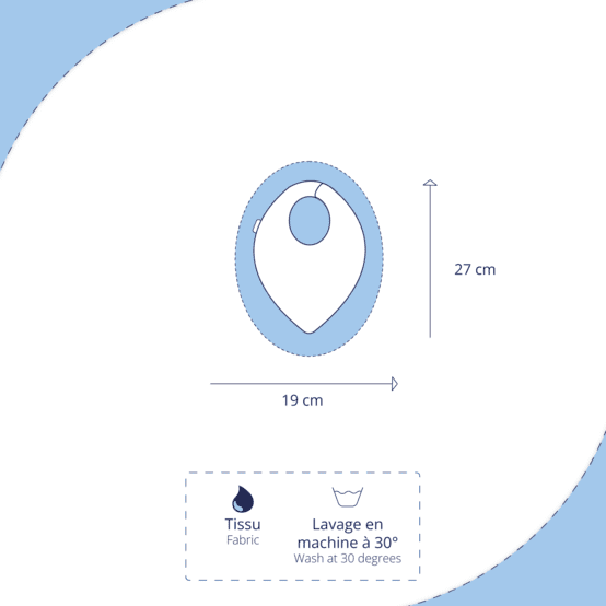 bandana bib romance fleurie