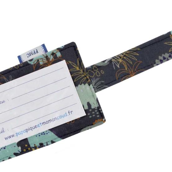 Luggage Tag jurassic dino marine