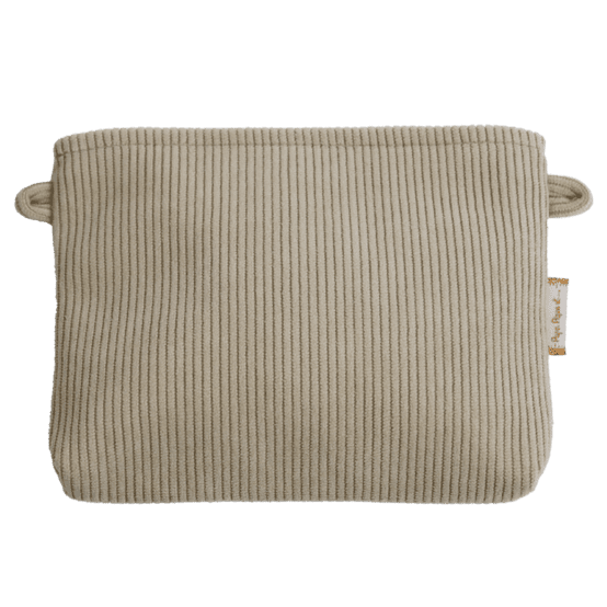 Coton clutch bag beige corduroy