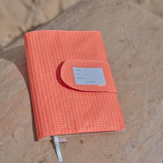 Health book cover neon orange gingham