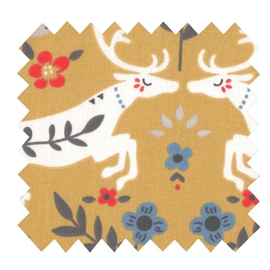 Cotton fabric ex2573 enchanted ochre forest