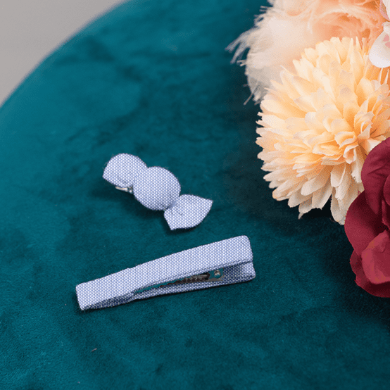Mini sweet hairslide oxford blue