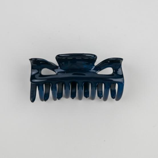 Small Classic Hair Clip lacquered navy