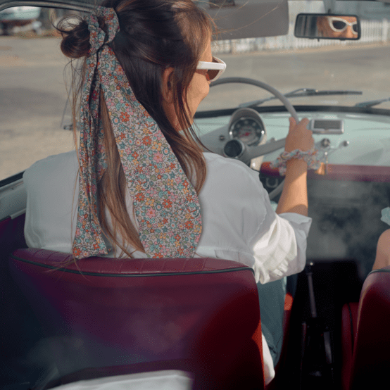 Long tail scrunchie mille et une fleurs