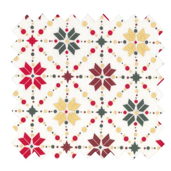 Cotton fabric ex2318 golden ecru scandinavian geometric