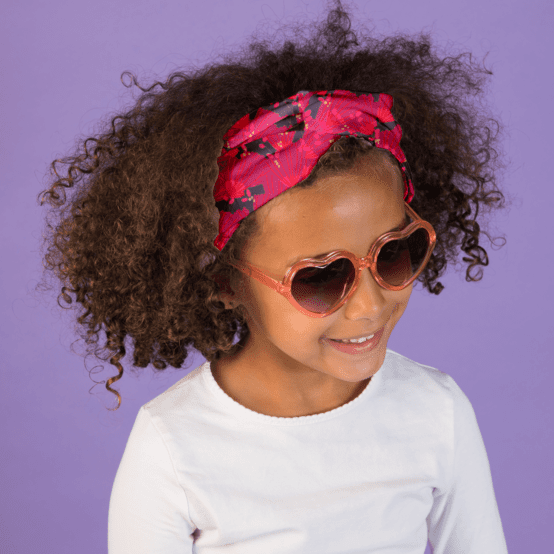 crossed headband féérie fuchsia