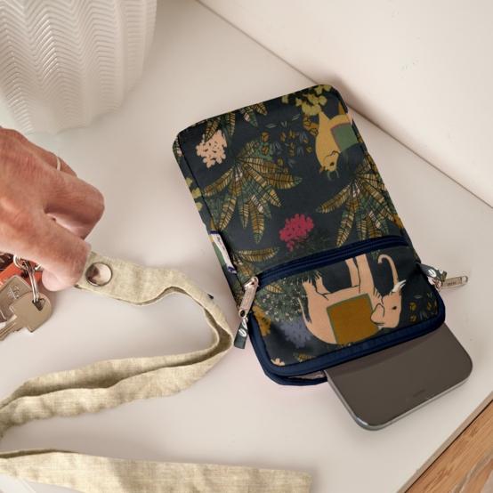 Quilted phone pocket eden indien