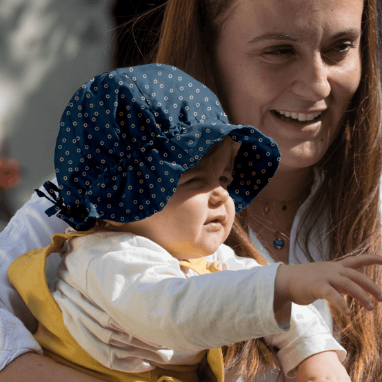 Sun Hat for baby bulle bronze marine