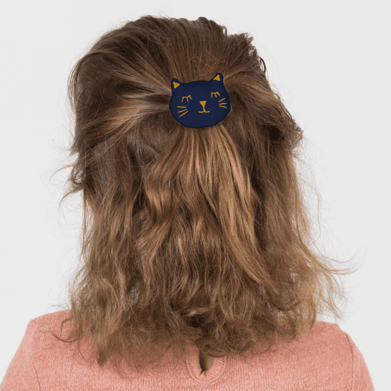 Meow hair slide navy blue