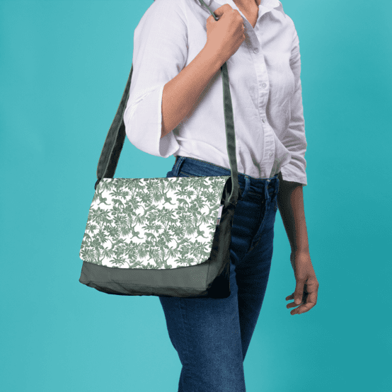 Square flap of saddle bag  jungle vintage