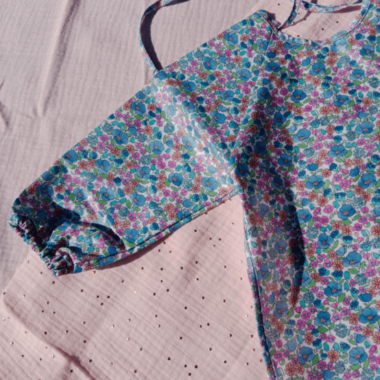 Bib sleeves pastel fleuri