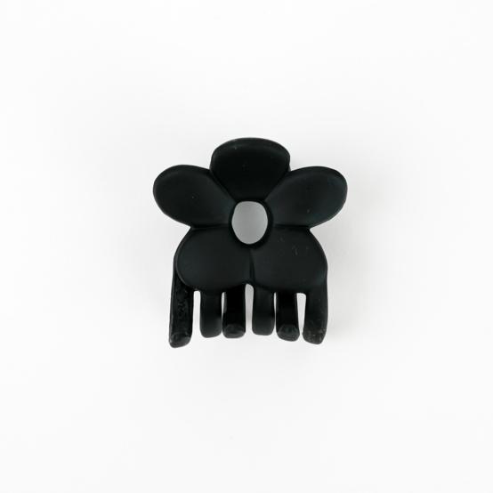 Small Flower Hair Clip matte black