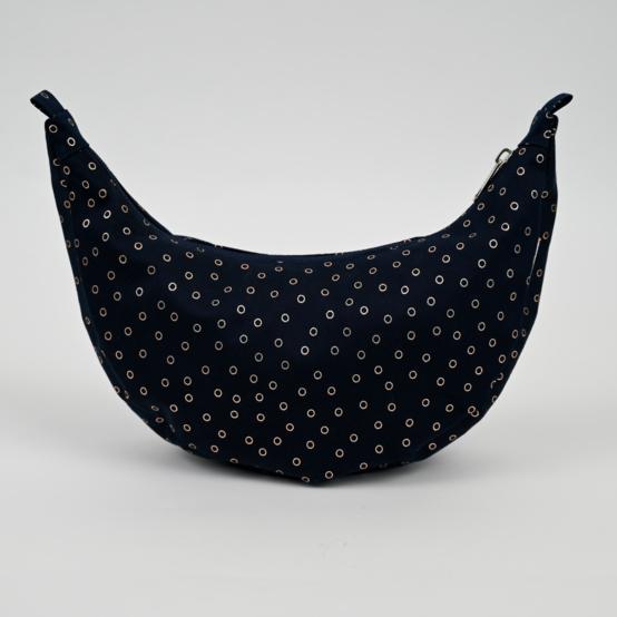 Half-moon bag bulle bronze marine