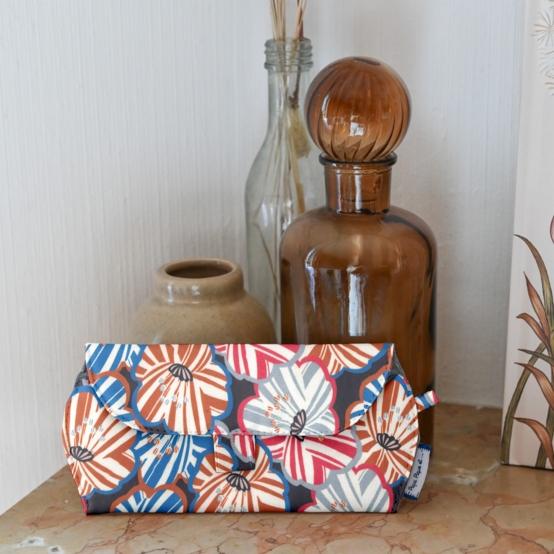 Glasses case anémones rayées