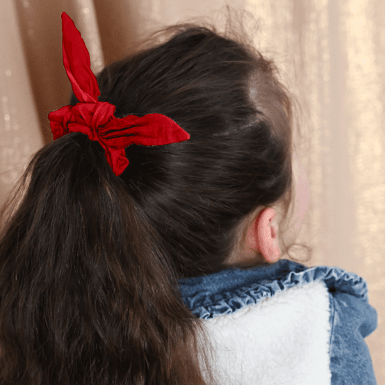 Bunny ear Scrunchie red