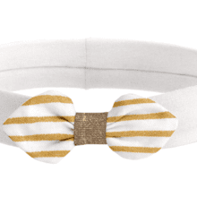 Jersey knit baby headband rayé or blanc