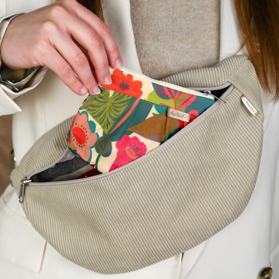 Mini Pleated clutch bag fleurs des iles