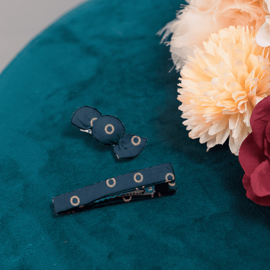 Mini sweet hairslide bulle bronze marine