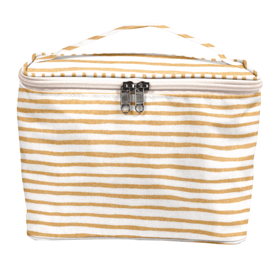 Large vanity rayé or blanc