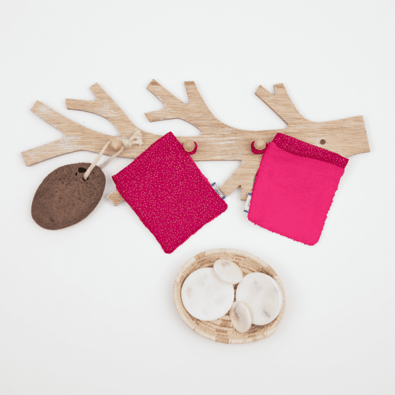 Make-up Remover Glove fuchsia pailleté