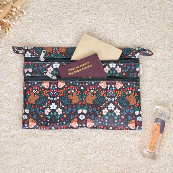 Aloïs flat pouch casse noisette