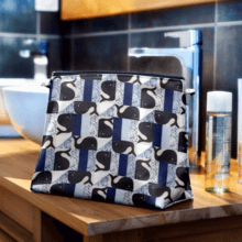 Cosmetic bag with flap baleino bleu