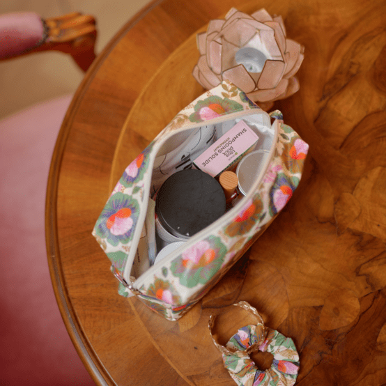 Rectangular toiletry bag fleur de thé