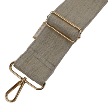 Wide shoulder strap golden linen