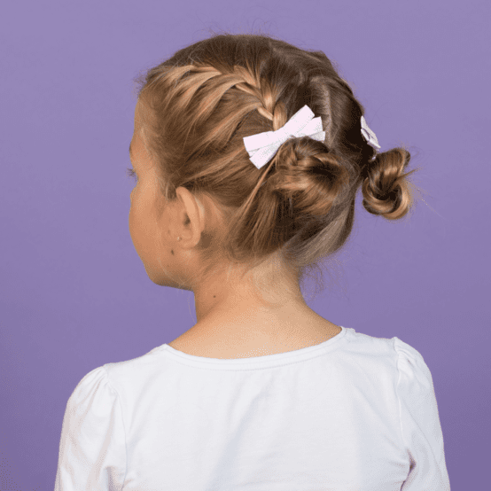 Ribbon hair slide light pink