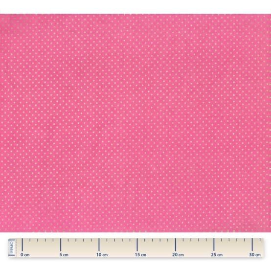 Cotton veil fabric fuchsia gold star