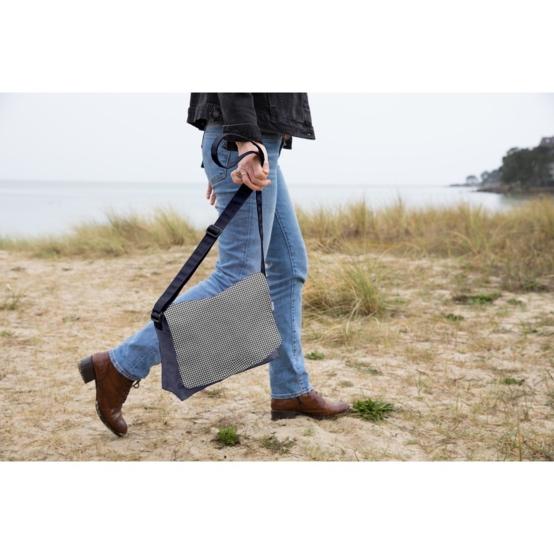 Square flap of saddle bag  vichy noir