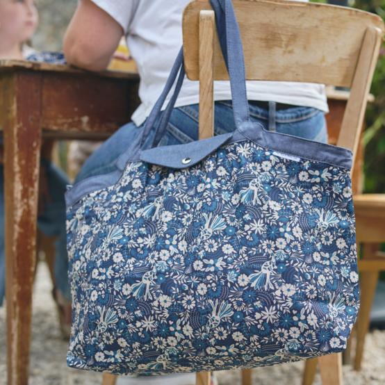 Pleated tote bag - Medium size parade royale