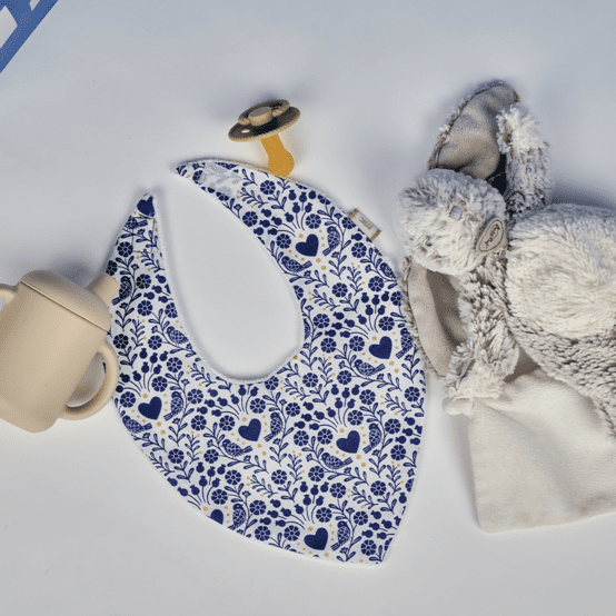 bandana bib scandinavia bleu