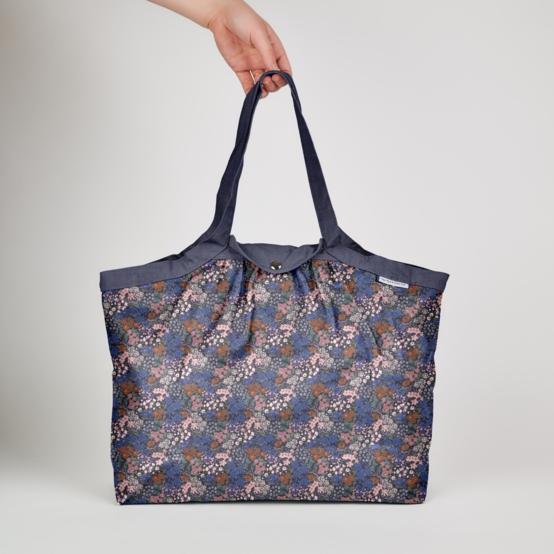 Pleated tote bag - Medium size monet lilas