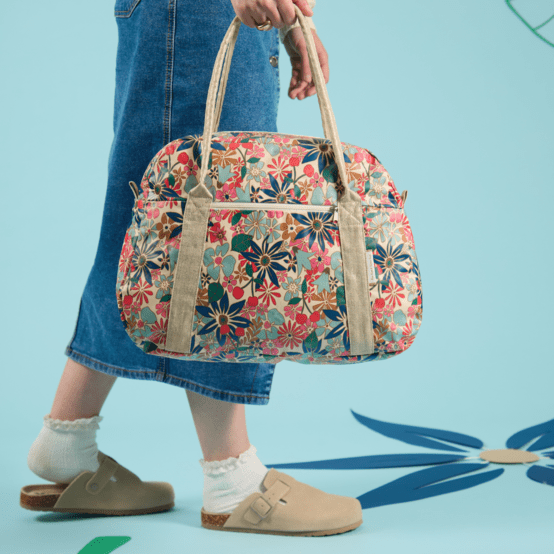 Bowling bag  cerise en fleur