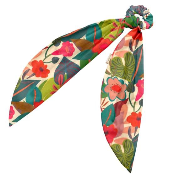 Long tail scrunchie fleurs des iles