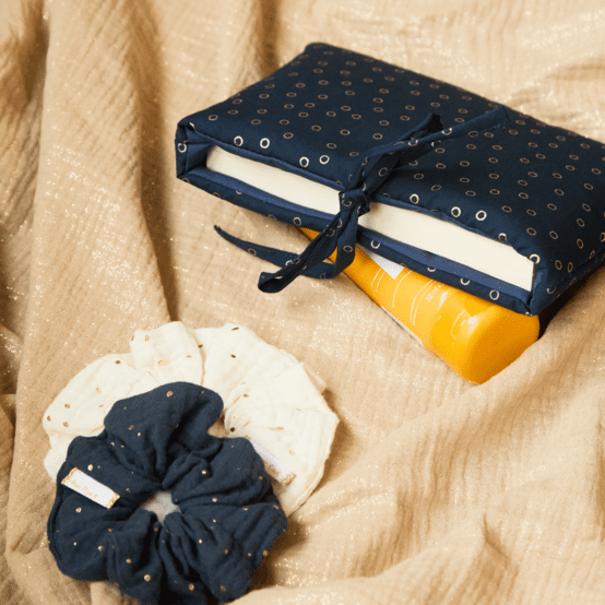 Pocket book pouch bulle bronze marine