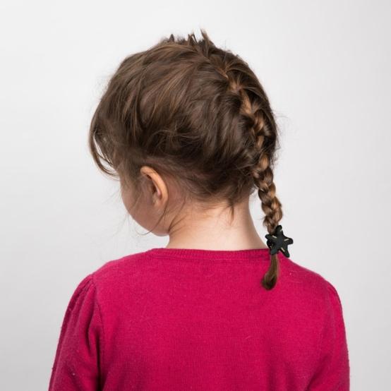 Pony-tail elastic hair star golden straw